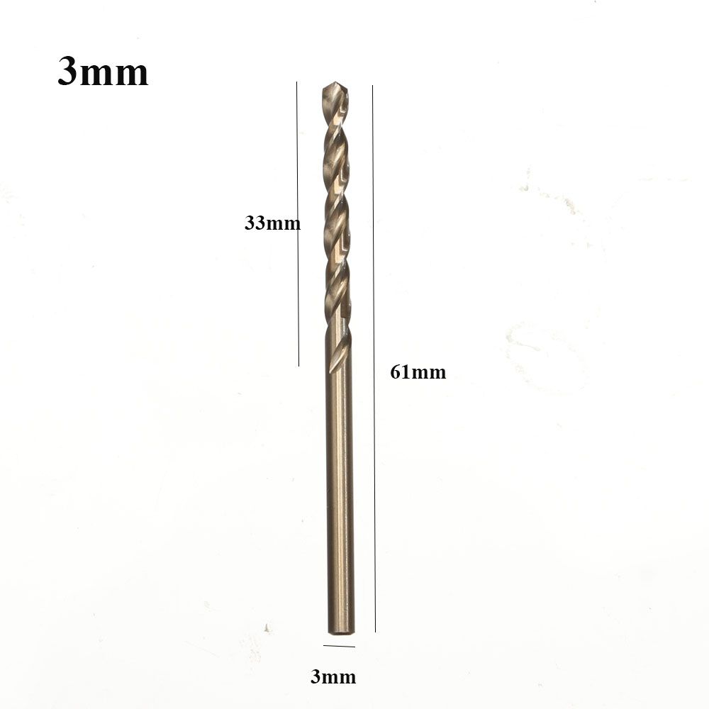 10-85Mm Cobalt Twist Boor Hss M35 Metalen Boor Voor Rvs Hout Metaal Boren Gat cutter Thuis Gereedschap: 3mm