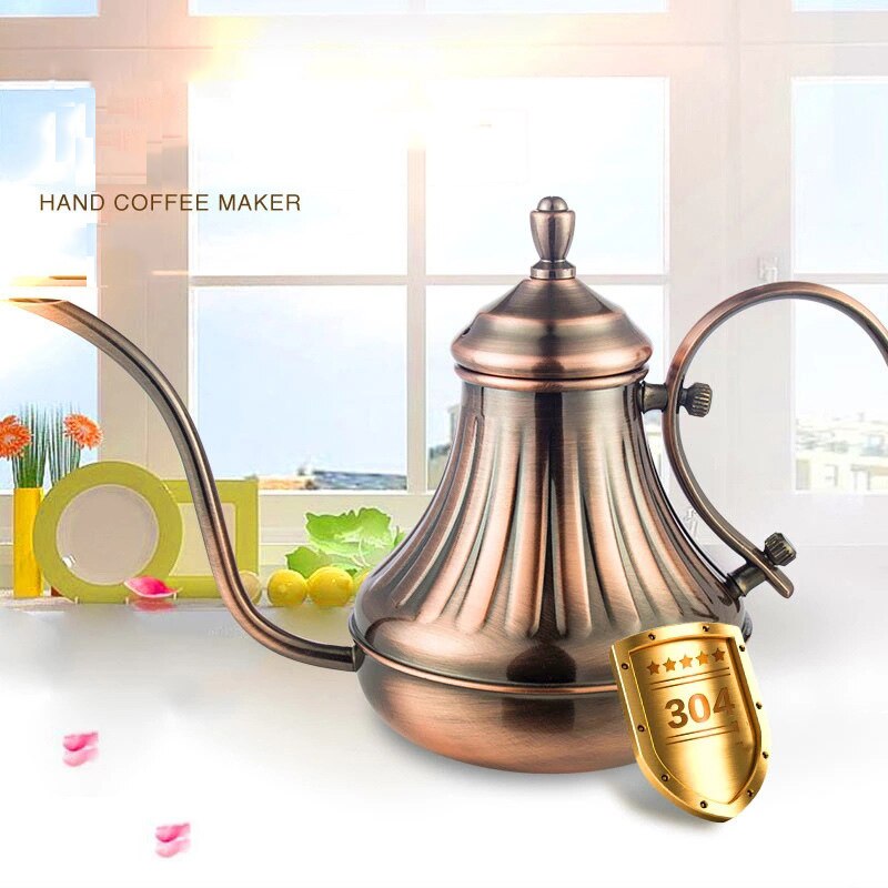 Coffee Kettle Stainless Steel Pour over Gooseneck Kettle Hand Drip Tea Pot with Long Slender Spout Coffee Drip Kettle Pot