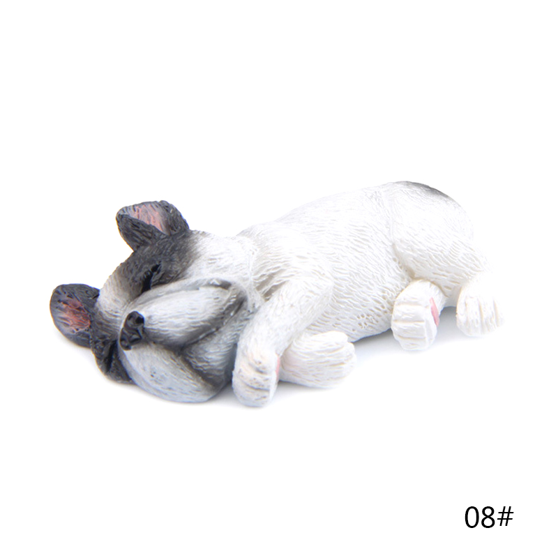 Cute French Bulldog Magnet Refrigerator Sticker Sleeping Dog Cartoon Fridge Magnets For Office Home Decoration Sticker: White