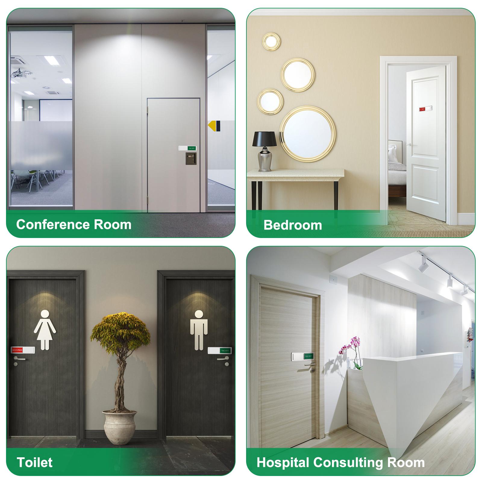 Cartello privacy occupato per la porta del bagno Prodotto vacante Bagno Cursore magnetico Ufficio