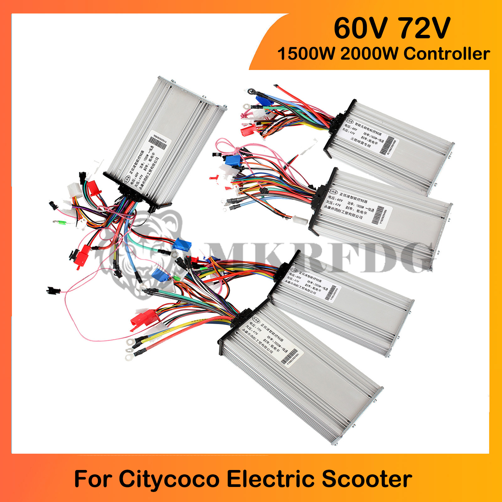 Electric Scooter Three-speed Sine Wave Controller 60V 1500W 2000W 72V 2000W for Citycoco Modified Accessories Parts