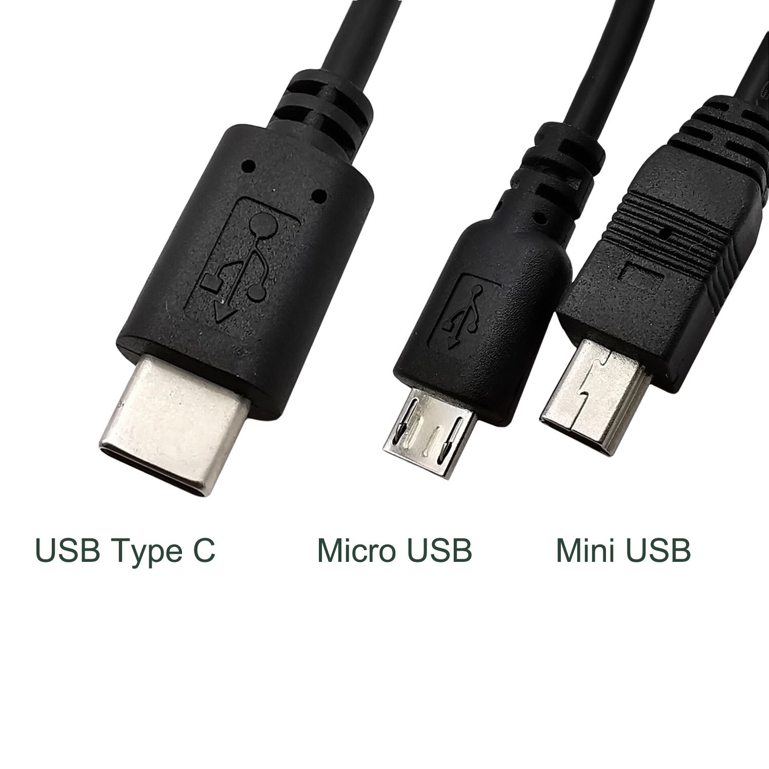 1Pc Multifunctionele Usb 2 In 1 Usb Type 3.1 C Mannelijke Micro Usb &amp; Mini Usb Man Cord gegevens Opladen Adapter Splitter Kabel