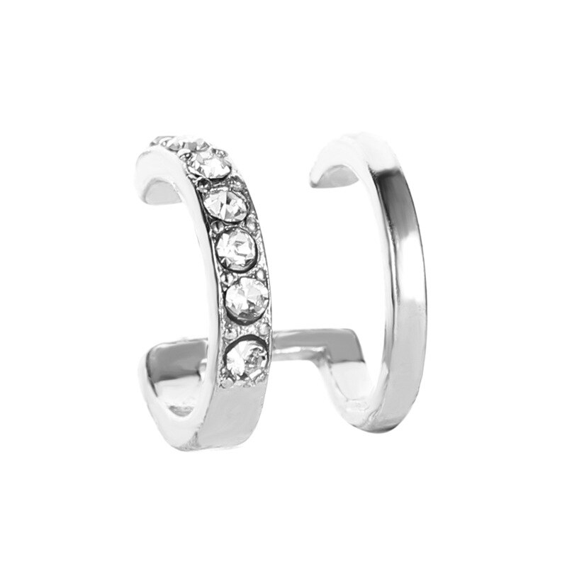 1Pc Kleine Strass Ohr Manschette Knorpel Ohr Clip für Frauen Keine Loch Earcuff European Hohl Ohr Wrap Clips Schmuck e333