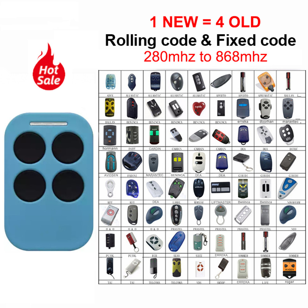 Multi-frequency Universal Garage Control Door Remote Controller 280-868mhz Gate Control 433mhz 315 390 Rfid Copier Duplicator