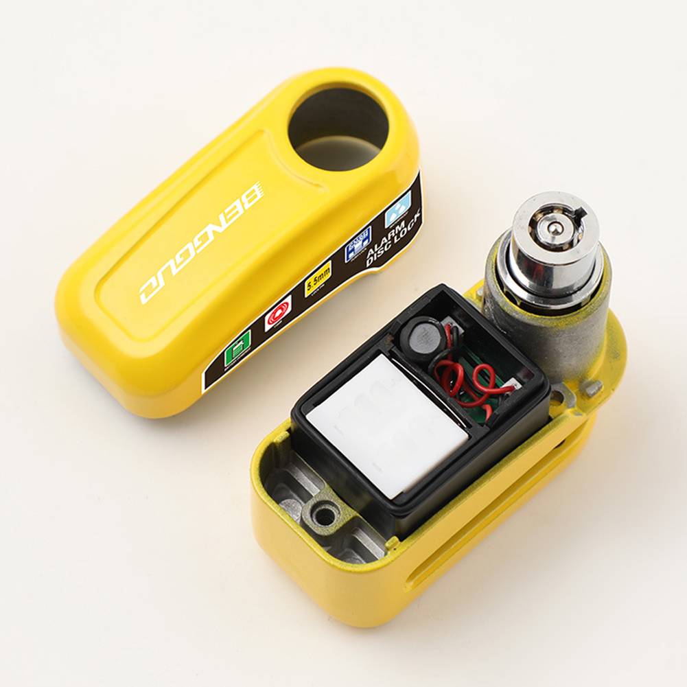Motorslot met sleutels Aluminium waterdicht remslot Veiligheid Anti-diefstal Fiets Scooter Alarmwiel Schijfremslot ﻿