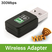Computer Pc Wlan Wifi 300 Mbps Adapter Dongle Stick Antenne Usb Wireless Lan