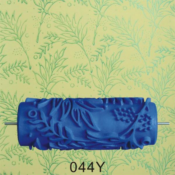 Blomst tekstur blå maleri rulle maling maskine væg dekoration indretning diy gummi dekorative væg mønster rulle wallpa