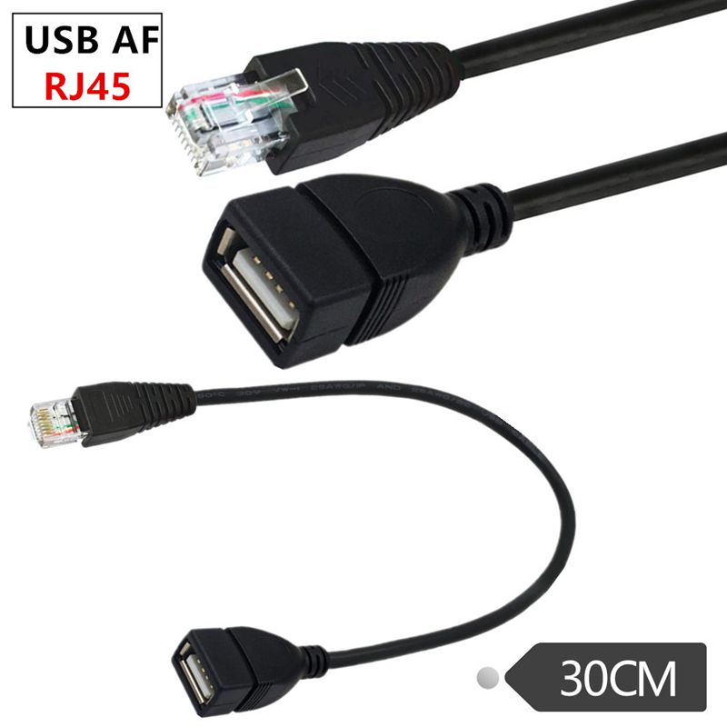 USB A Female to Ethernet Cable RJ45 8P Male Adapter RJ45 to USB AF Adapter Cable 0.3 Meters