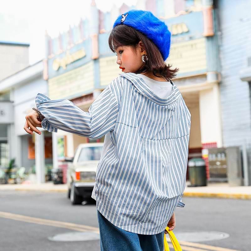 Teenage Girls Blouses Autumn Stripes Long Sleeve Girls Shirts Children Clothing Girls Clothes 10 12 Year E22127