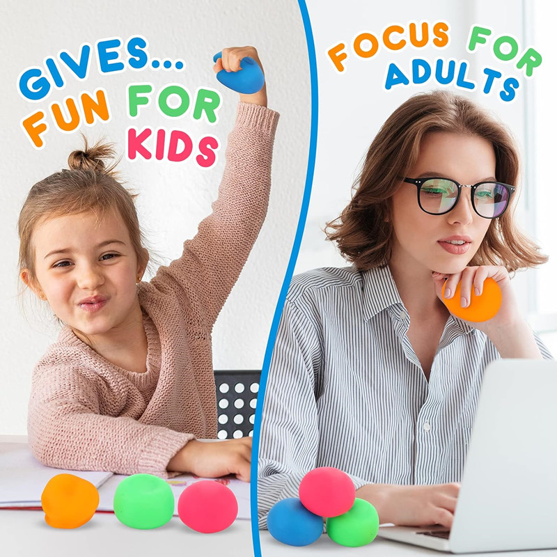 Balles anti-Stress Squishy, jouets de résistance, soulagement du Stress sensoriel, jouets de thérapie des mains, balle à presser pour enfants et adultes
