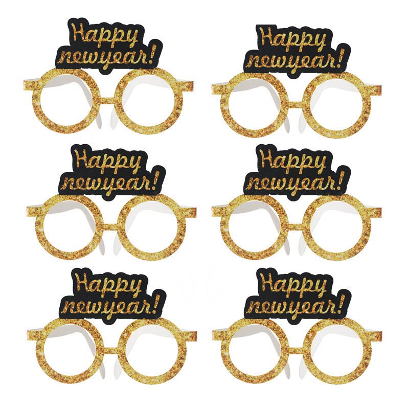 Cabina de fotos de Año , atrezo de papel para foto, fotomatón, suministros de , decoración para de Navidad, 6 uds.,
