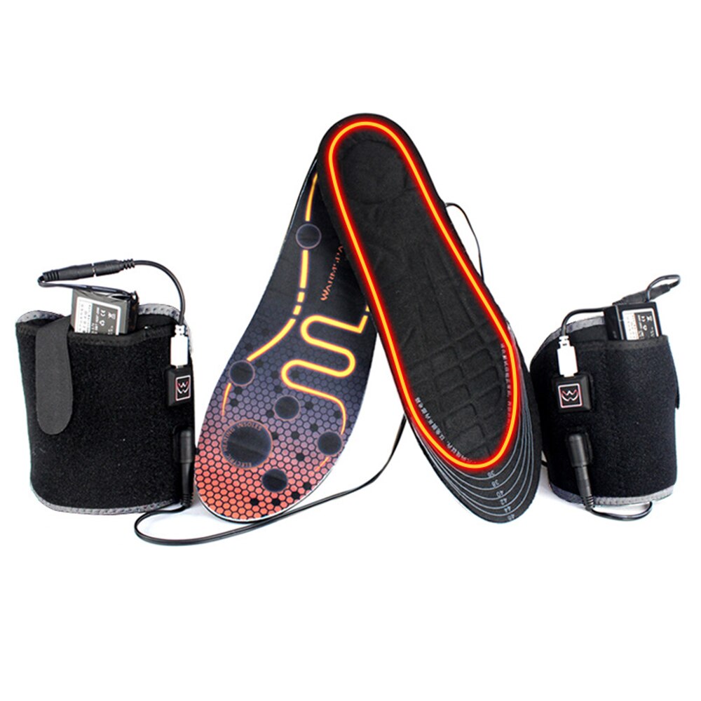 Semelles chauffantes USB pour Ski d&#39;hiver, chauffantes, chauffantes, thermiques, électriques, à piles, pour Sports de plein air