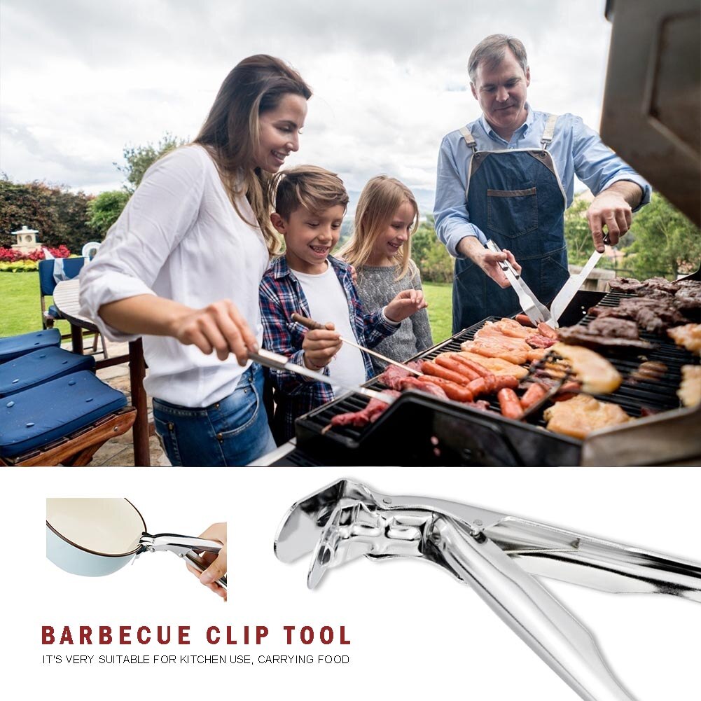 Anti-scald Clip Stainless Steel Clamp Clip High-temperature Resistant Clamp for Plate for Household Kitchen Ornaments