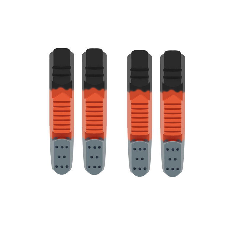 Racefiets Remblokken Voor Velg C Rem Cnc Aluminium Vervangbare Rubber Pads Stilte Fiets Remhouder Schoenen Rubber Blok: Black