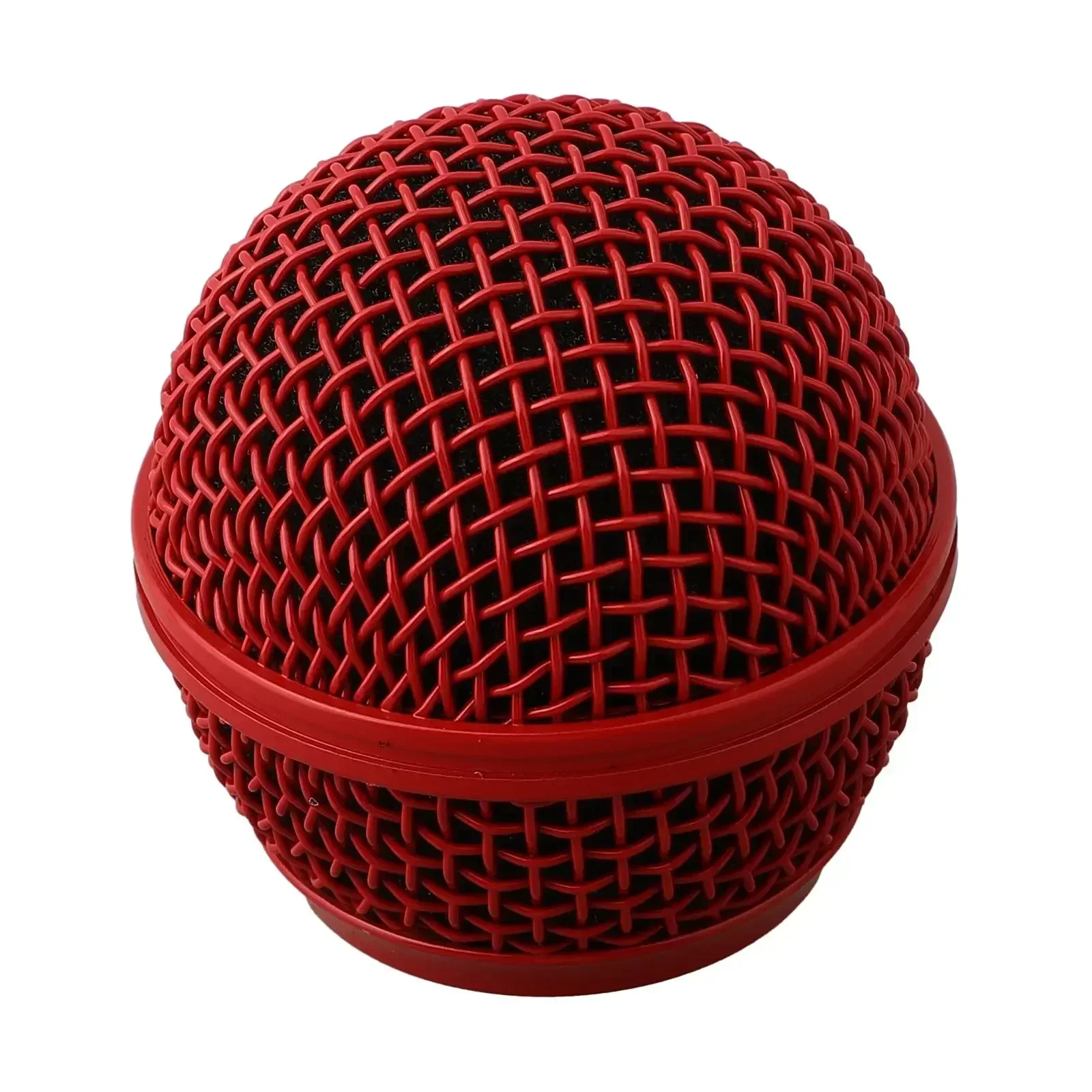 Rejilla de micrófono de Metal que reemplaza la cabezal de micrófono protector desmontable para Shure Beta 58A, cabezales de repuesto, piezas de bricolaje: Rojo