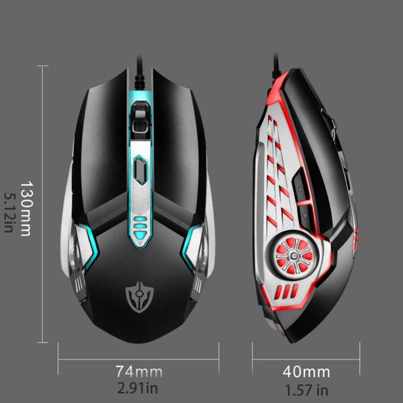 87HA Wired Mouse Ergonomic Optical 3200dpi Computer Ergonomic Gaming Mouse Mechanical Mouse for Office School Home