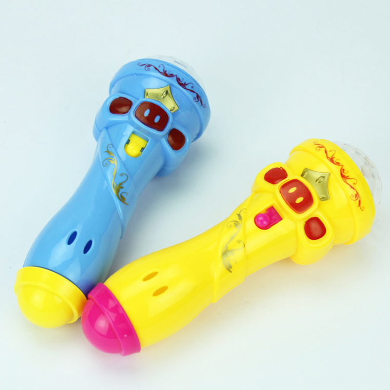 Børn børn mikrofon form legetøj stjernehvid lommelygte legetøj blinkende pind yh -17