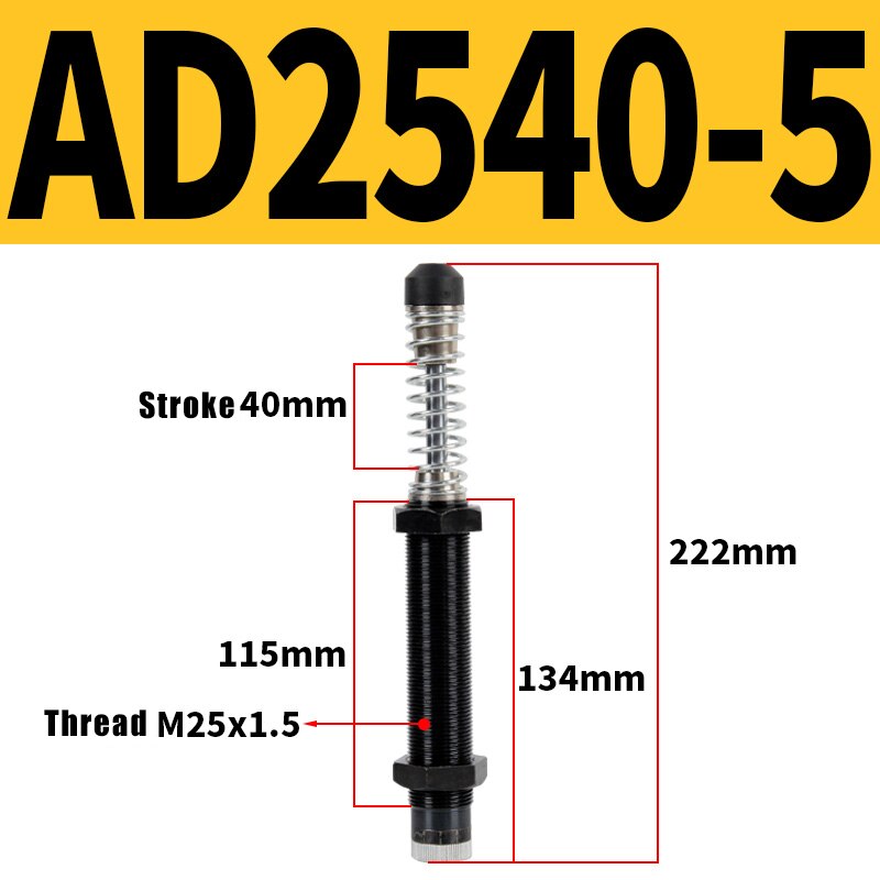 Hydraulischen Einstellbaren Stoßdämpfer AD Serie AD1425 AD2050 Öl Hydraulische Puffer für AD1410 AD1412 AD1612 AD2020 AD2525 Absorber: AD2540-5