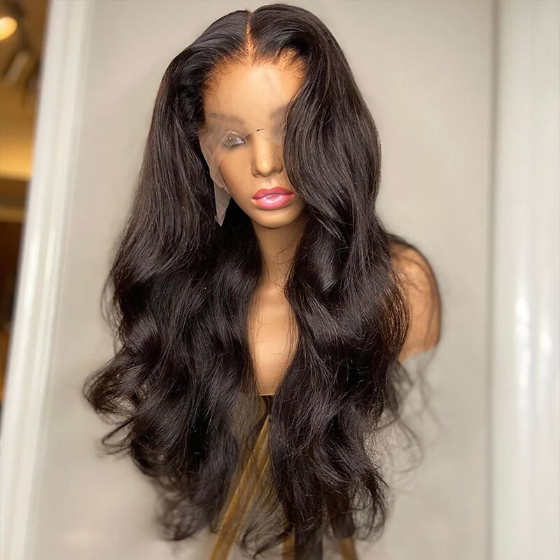 Black Loose Wave Synthetic Lace Front Wigs For Women Synthetic Wigs Lace Frontal Wig High Density Daily Wigs Party Wig