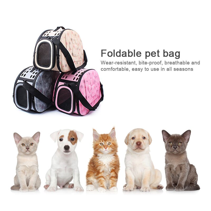 Dog Carrier Handbag Puppy Cat Travel Portable Foldable Mesh Shoulder Bag EVA Breathable Carrying Case Outdoor Kennel Pet Supplie
