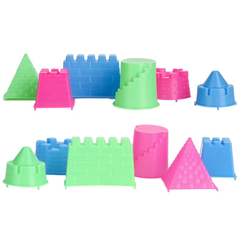 6 Stks/set Kasteel Baby Zand Klei Mold Kinderen Zand Speelgoed Building Piramide Zandkasteel Strand Modelbouw Kits Educatief Speelgoed