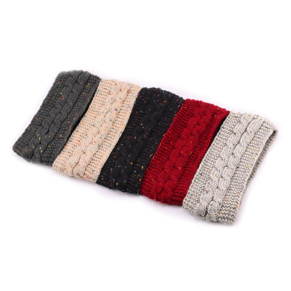 Szeroki robienie na drutach wełniany pałąk zimowe ciepłe ucho kobiety zagęścić turban akcesoria robić włosów dziewczyna zespół Headwraps cieplej