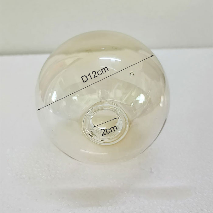 Reemplazo de pantalla de cristal D12cm D15cm G9 para casquillo de rosca ámbar coñac verde azul gris globo accesorio de cubierta de tornillo de vidrio: Negro