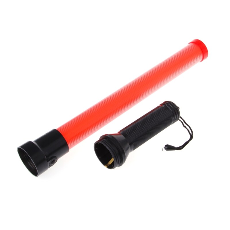 Plastic Traffic Wand Powerful LED Flashlight Torch 3 Modes Strobe Setting 72XB