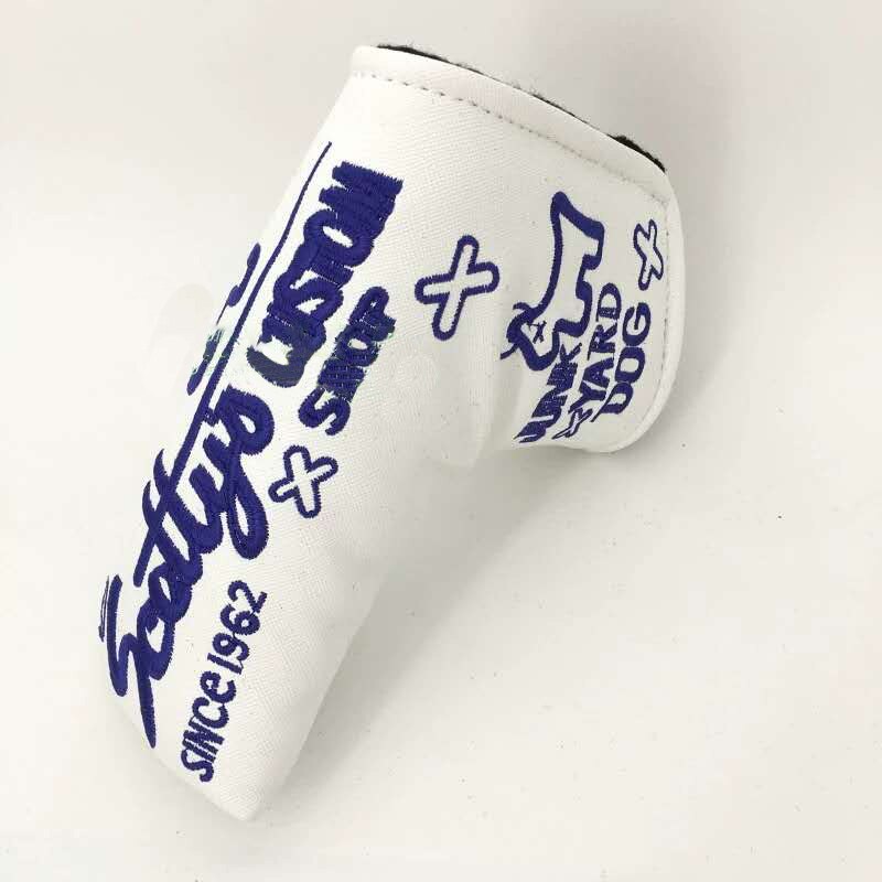 golf putter golf cover golf putter cover white blue yellow red black: Ivory