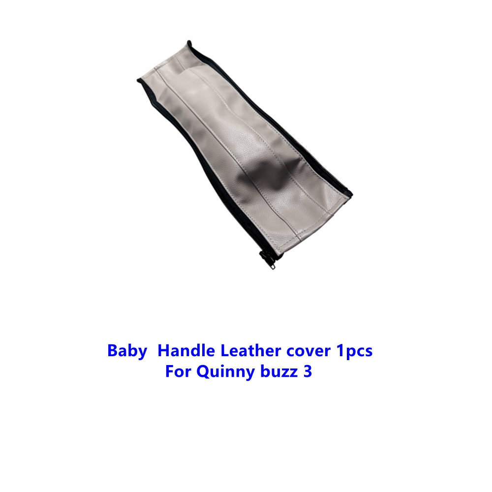 Ensemble complet de housses de poignée en cuir pour poussette Quinny Buzz 3, housse de protection pour accoudoir, accessoires: baby  gray