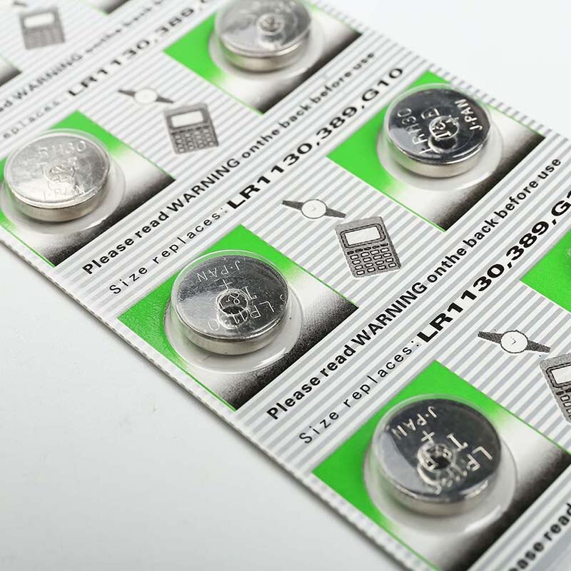 10PCS/LOT AG10 LR1130 LR1131 389 Button Battery MP3 Players,Toys Watch Batteries Alkaline Batteria