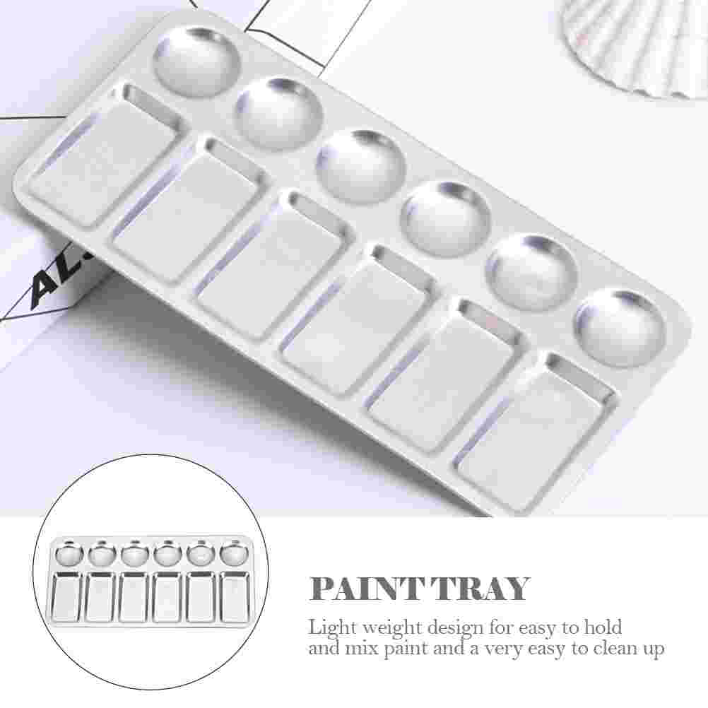 2 Stuks Aluminium Verf Platen Trays Pigment Mixing Trays Aluminium Paletten