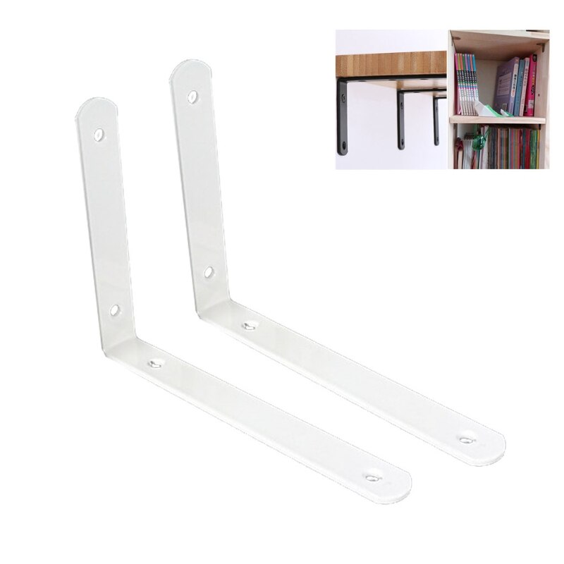 2 Pcs Thick L Shelf Bracket Metal Shelf Brackets Thickness 4mm Industrial Shelf Bracket Wall Hanging Shelf Bracket