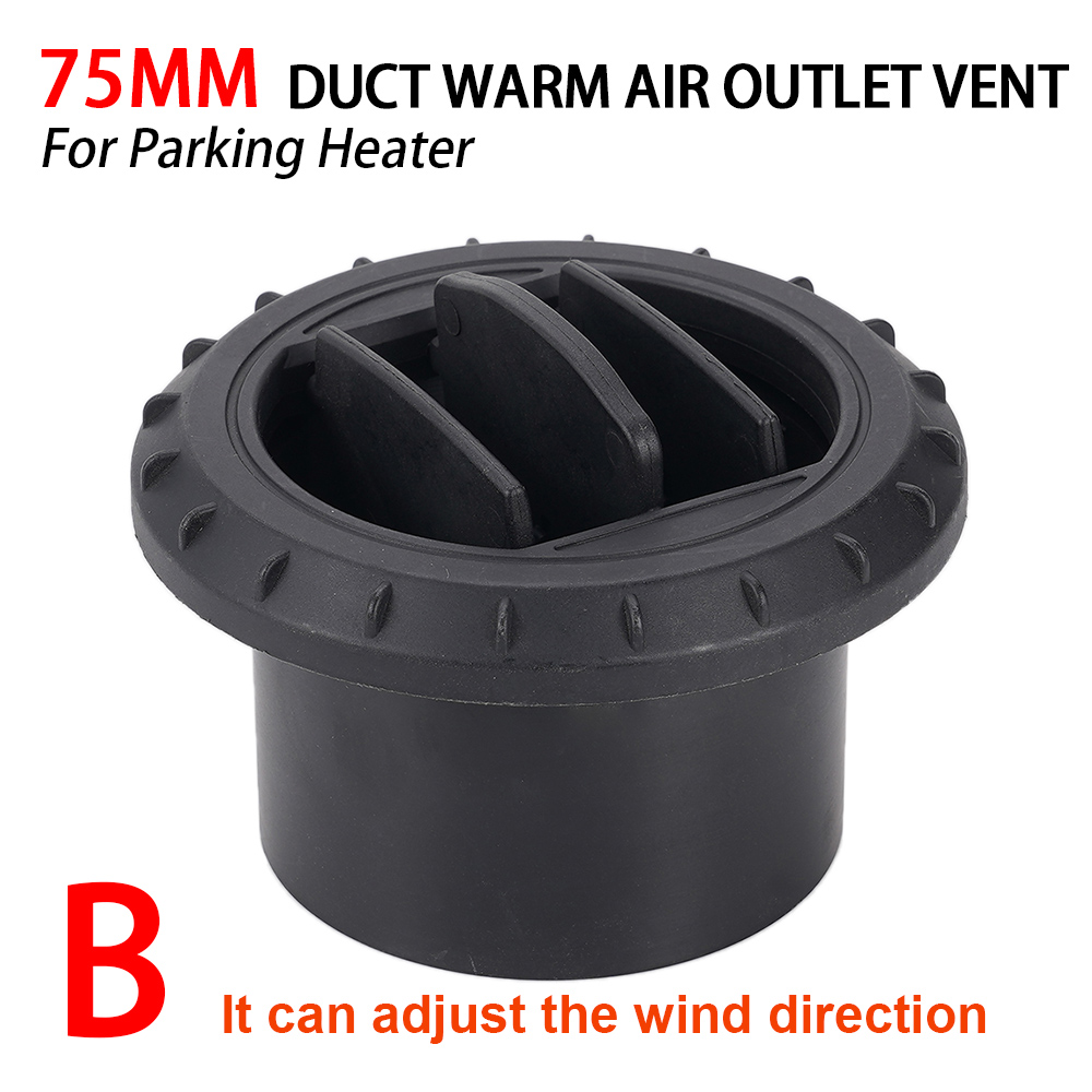 75Mm Standkachel Ventilatie Buis Stuurapparaat voor Auto Vrachtwagen Van Camper Air Diesel Heater Warme Air Vent Outlet draaibaar: WHITE