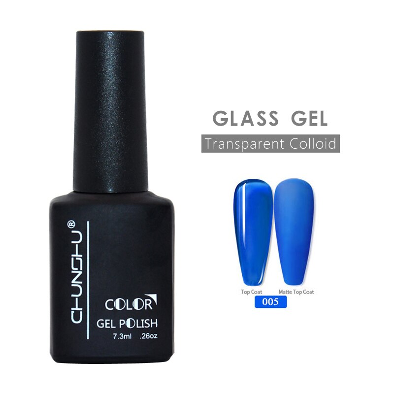 Ankomster vaktelegg semi-permanant uv gel neglelakk gjennomsiktig kolloid bløtlegging av nails art manikyr for toppstrøk 12ml gjør det selv: Glassgel -05