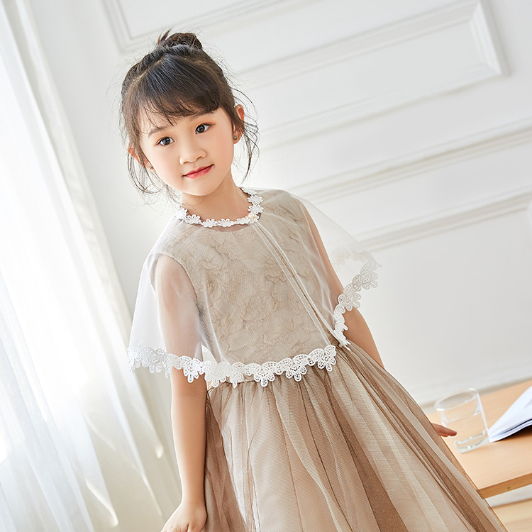 Annie Velvet Cropped Shawl Cape Size Kids M 7/8