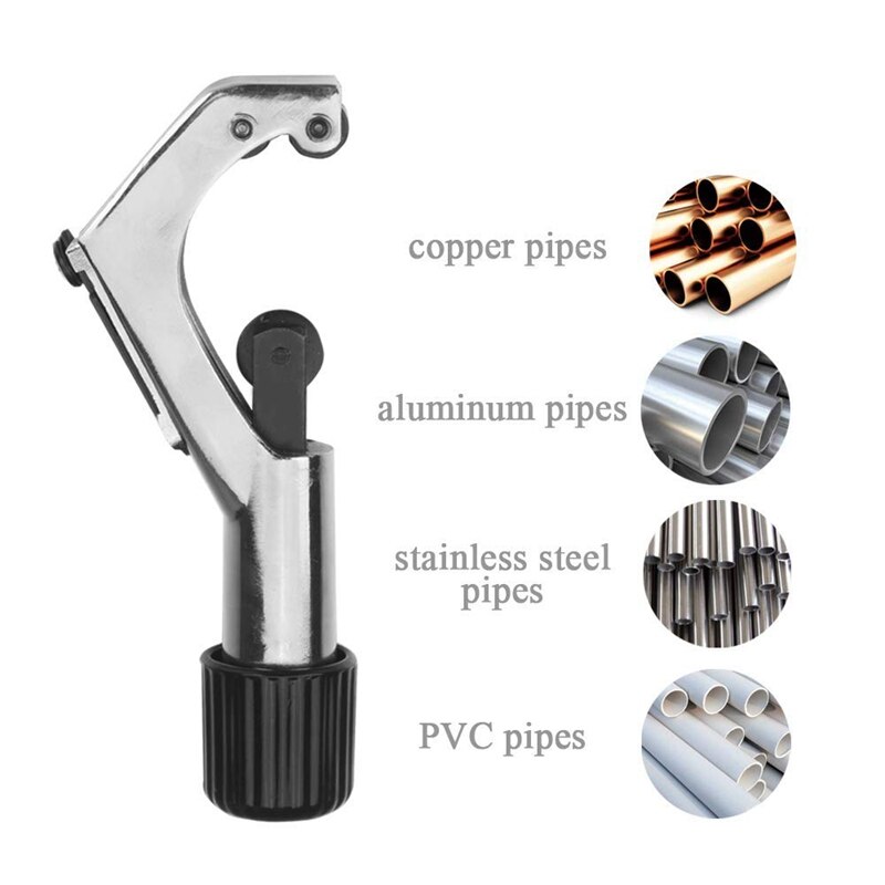 Buissnijder binnen-buitenruimerset voor 1/4 to 1-5/8 inch buis met ontbraamgereedschap voor koper en pvc