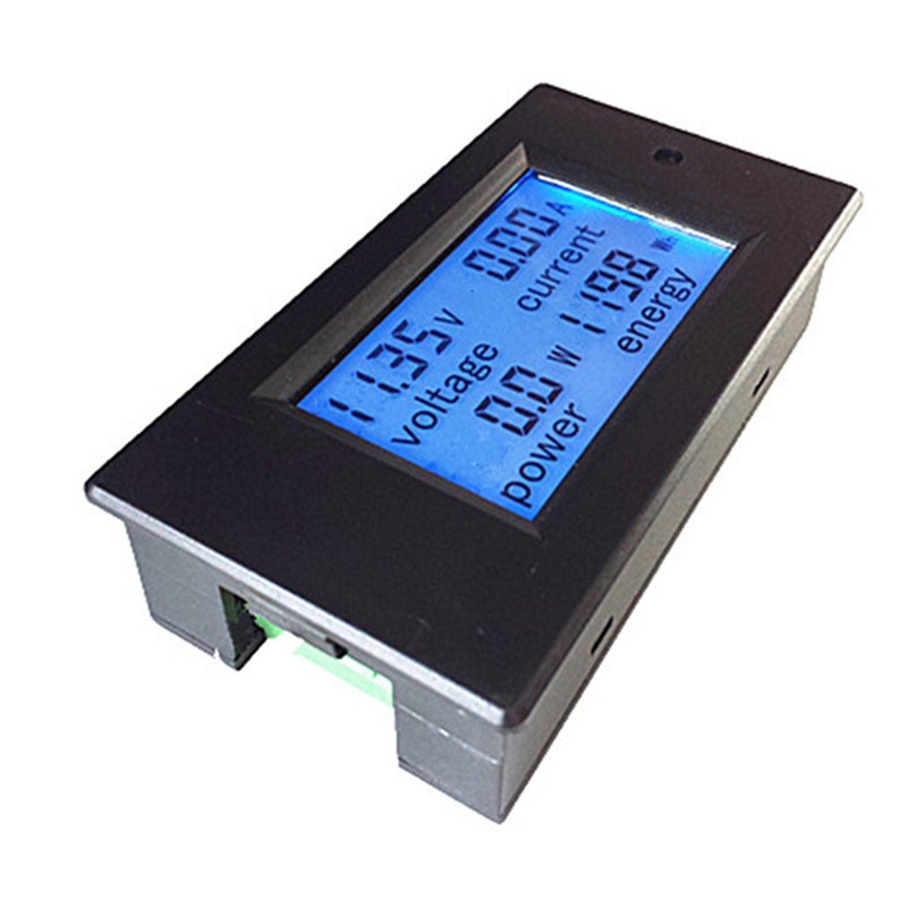 Blauwe Achtergrondverlichting Dc Digitale Panel Voltmeter Amperemeter Ingebouwde Shunt Lcd Voltage Stroomverbruik Meter