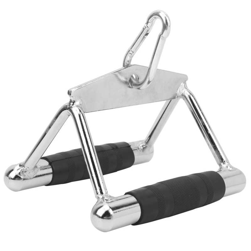 Non-slip Gym V Handle Cable Attachment Rowing Machine V-Bar Biceps Triceps Back Muscle Chinning Bar Trainer Fitness Equipment