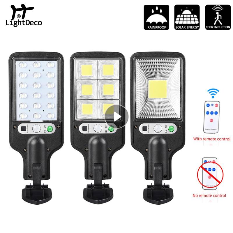 Outdoor Zonne-straat Licht Waterdicht Solar Lamp Cob/Led Menselijk Inductie Motion Sensor Beveiliging Verlichting Voor Tuin Straat Lamp