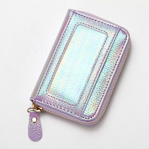 CUIKCA Multi-Card Bag RFID Wallet Card Holders Slim Women Wallet Purse Flash Sequins PU Leather Wallet ID Credit Card Cases