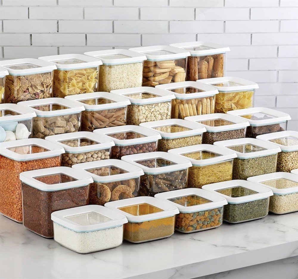 Boîte de Rangement de garde-manger de Cuisine de sans BPA, couvercle sous vide, récipient pour aliments frais, pâtes, légumes, thé, Rangement de Cuisine