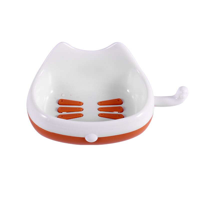 Kawaii – boîte murale de rangement pour porte-savon, porte-éponge, fait à la main, accessoires de salle de bains: white