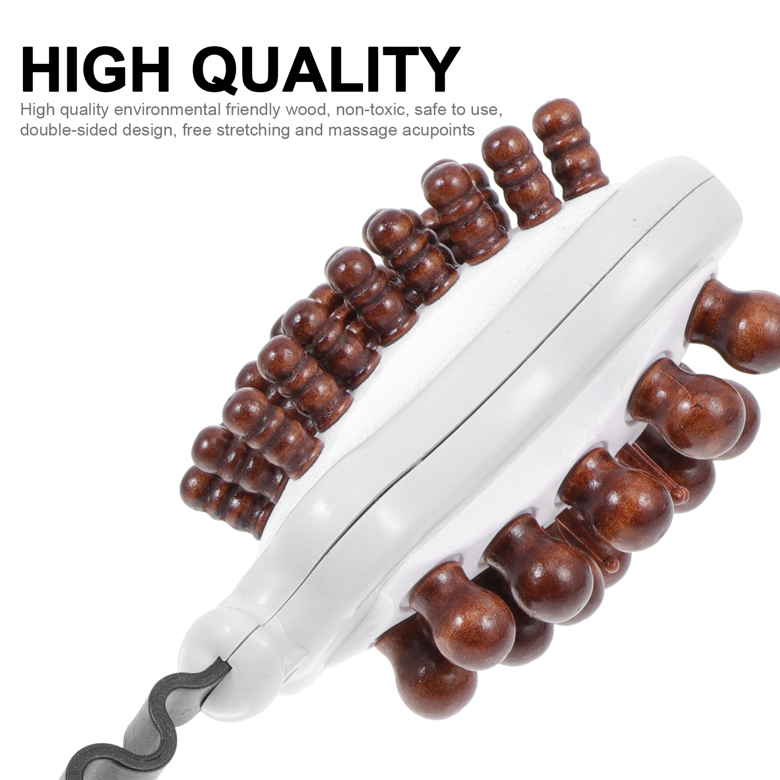 1Pc Portable Wooden Tool Double Side Hammer Back Tool(White)