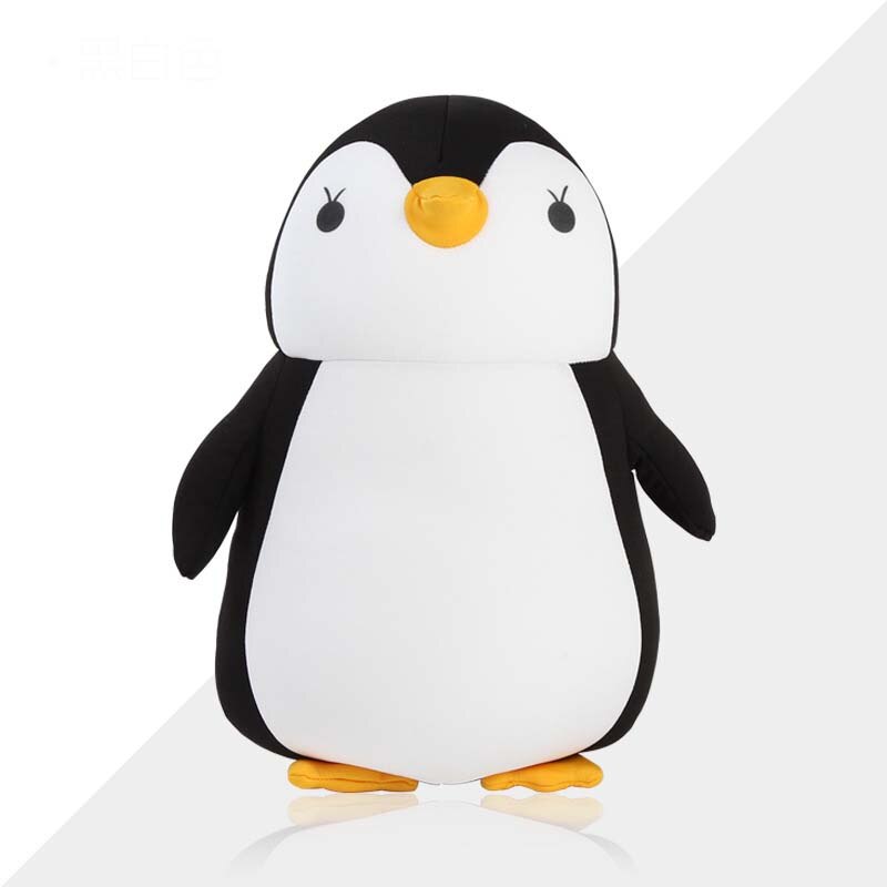 Leuke Cartoon U-vorm Neksteun Kussens Neksteun Hoofdsteun Kantoor Dutje Desktop Pads Home Decor: black penguin