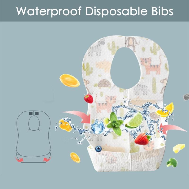 Bavoirs jetables imperméables pour bébés, 10 pièces