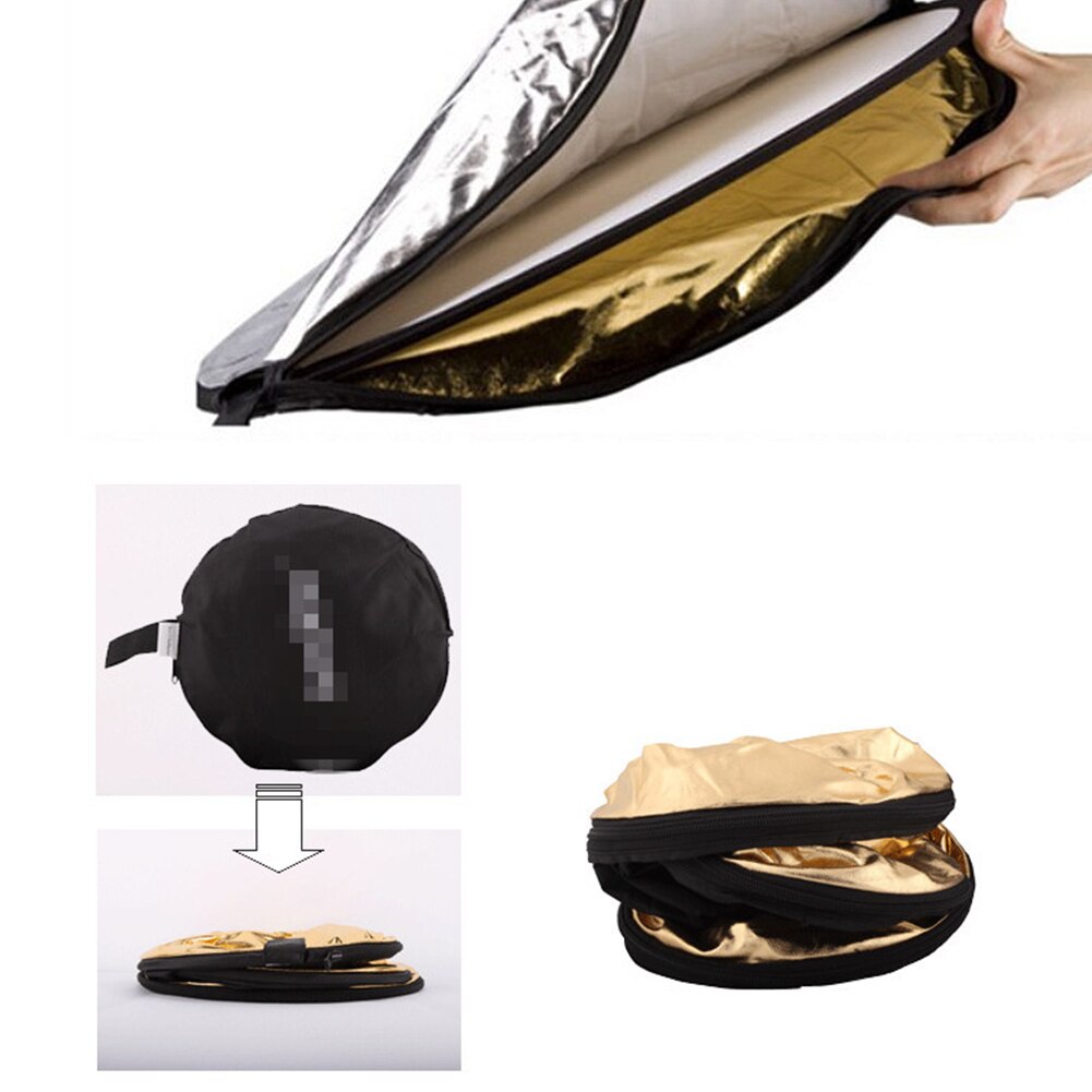 5Pcs Photography Reflector Portable Collapsible Oval Multi-Disc Light Photo Studio Reflector Fotografia Props 90x120cm 60x90cm