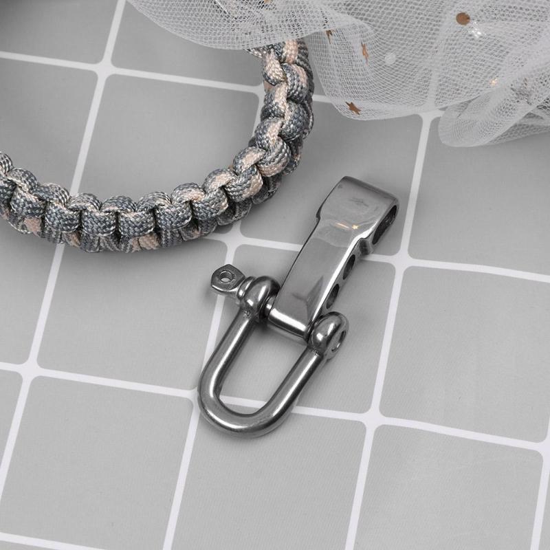 Stainless Steel U Anchor Shackle Screw Pin Outdoor Paracord Bracelet Buckle