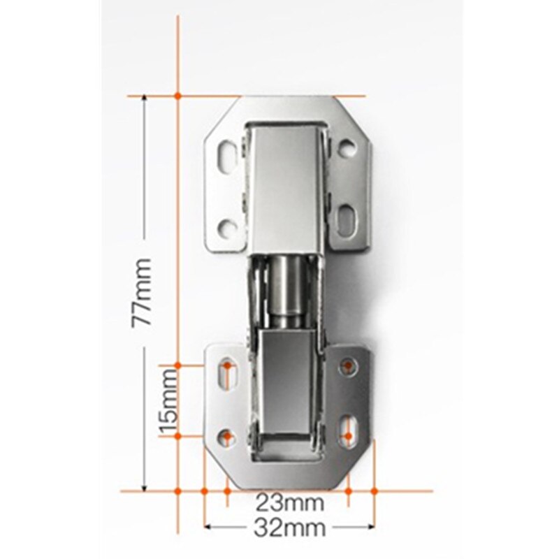 90 Graden Rvs 304 Hydraulische Vaste Kastdeur Scharnieren Demper Buffer Soft Close Keuken Kast Meubilair Scharnier