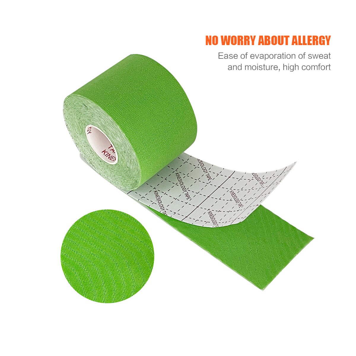Vendaje muscular de camuflaje verde, cinta adhesiva elástica de algodón para lesiones, alivio del dolor muscular de rodilla, 1/6/10 piezas
